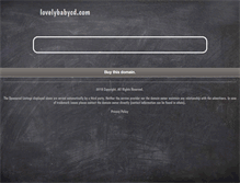 Tablet Screenshot of lovelybabycd.com